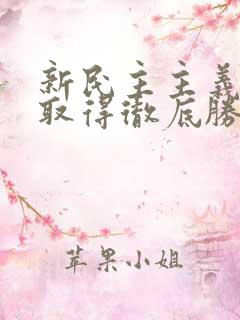 新民主主义革命取得彻底胜利