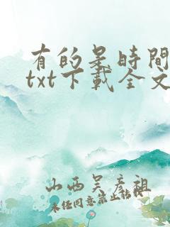 有的是时间小说txt下载全文