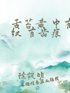 舌苔黄 中有裂纹 有齿痕