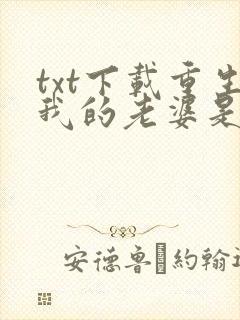 txt下载重生我的老婆是天后