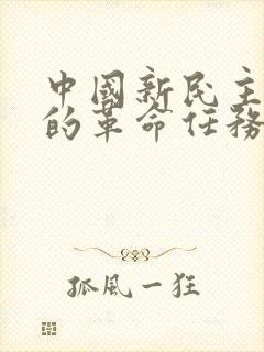 中国新民主主义的革命任务是