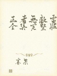 正者无敌电视剧全集完整版免费观看
