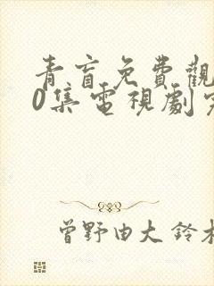 青盲免费观看50集电视剧完整版有新剧