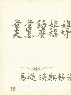 爸爸的姐姐的丈夫怎么称呼