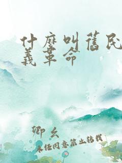 什么叫旧民主主义革命