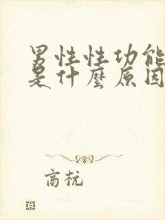 男性性功能不行是什么原因