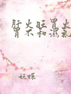 肝火旺胃火盛脾胃不和湿气重