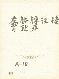 左胳膊往后往上背就疼