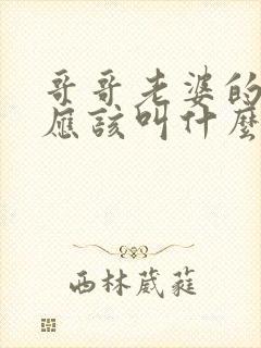 哥哥老婆的爸爸应该叫什么