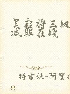 吴毅将三级无删减版在线