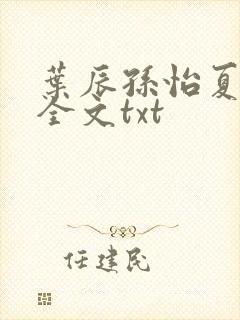 叶辰孙怡夏若雪全文txt