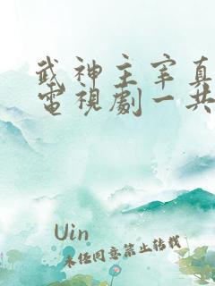 武神主宰真人版电视剧一共多少集