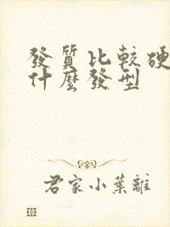 发质比较硬适合什么发型