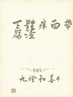 下体痒白带呈豆腐渣