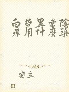 白带异常阴部瘙痒用什么药