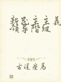 新民主主义革命领导阶级