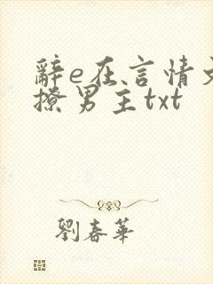 辞e在言情文里撩男主txt