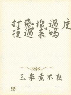 打飞机过度能恢复过来吗