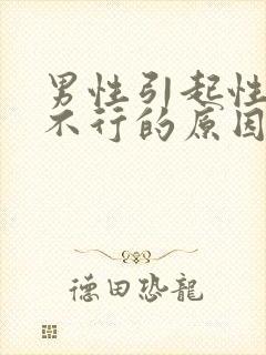 男性引起性功能不行的原因