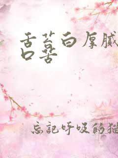 舌苔白厚腻口干口苦