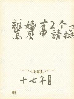 离婚有2个女儿怎么申请抚养权