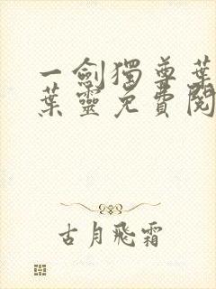 一剑独尊叶玄,叶灵免费阅读小说