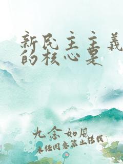 新民主主义革命的核心是