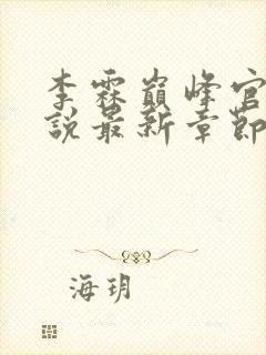 李霖巅峰官场小说最新章节更新