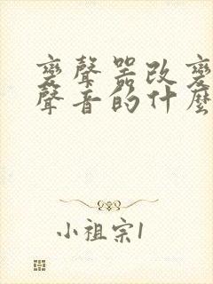 变声器改变的是声音的什么