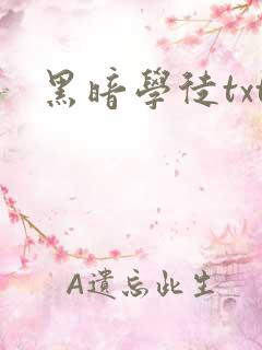 黑暗学徒txt