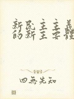 新民主主义革命的新主要体现在