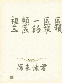 视频一区区二区三区的视频里
