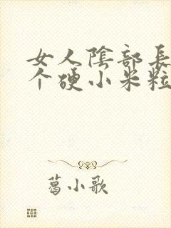 女人阴部长了一个硬小米粒怎么回事