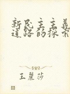 新民主主义革命道路的探索