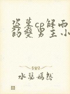 盗墓cp解雨臣的双男主小说