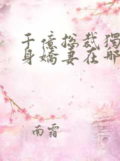 千亿总裁独宠替身娇妻在哪连载