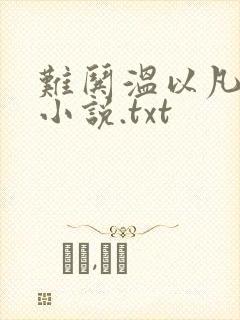难哄温以凡桑延小说.txt