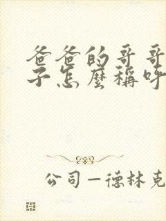 爸爸的哥哥的妻子怎么称呼