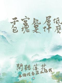 子宫肌层低回声包块是什么