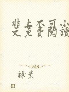 非上不可小说全文免费阅读