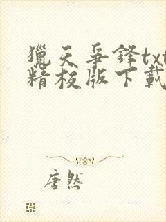 猎天争锋txt精校版下载