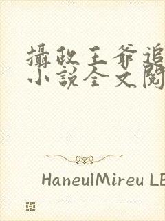 摄政王爷追妻忙小说全文阅读