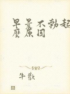 早晨不勃起是怎么原因