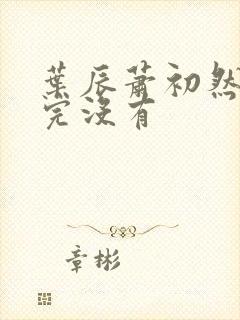 叶辰萧初然更新完没有