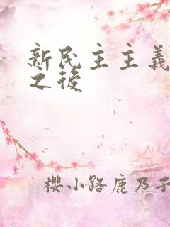 新民主主义革命之后