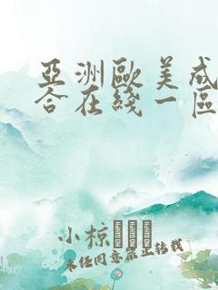 亚洲欧美成人综合在线一区