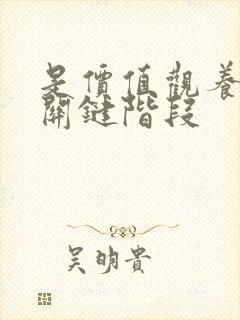 是价值观养成的关键阶段