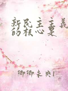 新民主主义革命的核心是