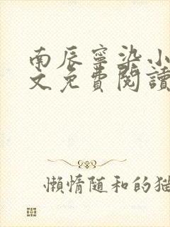 南辰宁染小说全文免费阅读