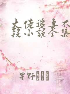 大佬追妻不择手段小说全集阅读